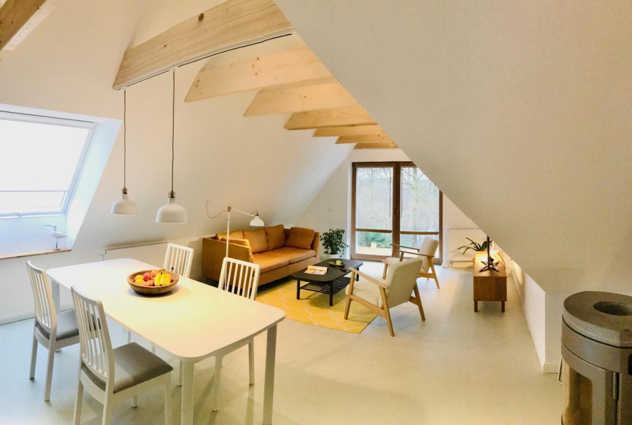 Moorblick! Grosse Dachwohnung Mit Kamin Und Sauna Leck Exterior foto